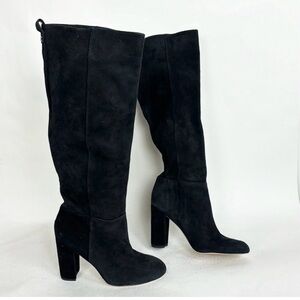 Sam Edelman black genuine leather suede tall knee high boot. 6.5, 🌷